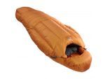 Mountain Equipment - Snowline - Daunenschlafsack Gr Long - Body Size: 200 cm Zip: Left Braun/Orange