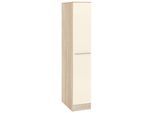 Apothekerschrank WIHO KÜCHEN "Flexi2", beige (front: magnolia, korpus: sonoma eiche), B:30cm H:165cm T:57cm, Schränke
