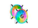 Corsair iCUE QL140 RGB - White - 2-pack - Gehäuselüfter - 140mm - Weiß mit RGB-Beleuchtung - 26 dBA