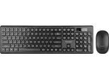 MARVO Marvo Wireless/kabellose Tastatur und Maus Tastatur- und Maus-Set, schwarz