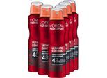 L'ORÉAL PARIS MEN EXPERT Deo-Spray Deo Spray Ultimate Control 48h, Packung, 6-tlg., weiß