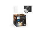 Philips Hue Runner Single Spotlight - Black - With Dimmer Switch