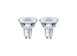 Philips LED-Lampe Classic Spot 4.6W/827 (50W) 36° 2-pack GU10