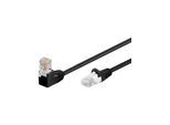 CAT 5e patchcable 1x 90°angled U/UTP black 3 m
