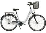 HAWK Bikes Cityrad HAWK City Wave Deluxe Plus White, 7 Gang Shimano Nexus Schaltwerk, mit Front-Drahtkorb, weiß