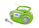 Soundmaster SCD5800GR CD/MP3 Boombox mit Radio, Kassettenrekorder, USB und externem Mikrophon