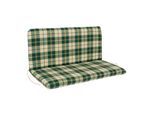 DEGAMO Auflage BOSTON für Bank 2-sitzer, grün/beige kariert
