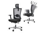 Bürostuhl MERRYFAIR Karlstad, Schreibtischstuhl, Sliding-Funktion ergonomisch ~ schwarz, mit Kopfstütze