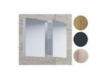 VCM Badschrank zeitlos Maße ca. H. 59 x B. 60 x T. 12 cm Zwei Drehtüren Spiegelschrank - Badinos 59 x 60 cm