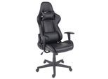 Bürostuhl MCW-F84, Schreibtischstuhl Gamingstuhl Chefsessel Drehstuhl, Kunstleder ~ schwarz