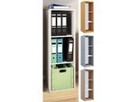 VCM Holzregal stehend platzsparender Aktenschrank Maße ca. H. 110 x B. 35 x T. 37 cm Elegantes Regal Büroregal – Lona I 3f