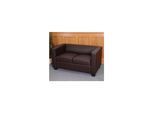 2er Sofa Lille, Kunstleder ~ braun
