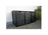 Promadino Mülltonnenbox "Vario III" für 3 Tonnen, anthrazit