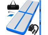 KESSER® Turnmatte Aufblasbar Airtrack 2m/3m/4m/5m/6m Fitness-Matte Gymnastikmatte inkl. Tragetasche & elektr. Luftpumpe Yogamatte, Tumbling Matten, Trainingsmatte, Turn- & Fitness