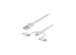 StarTech.com USB Multi Charging Cable - Lightning USB-C Micro-USB - USB cable - 1 m