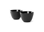 bredemeijer Becher 2 Stück, schwarz, Gusseisen, 7,8x5,3cm, JANG