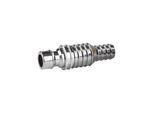 Nito 1/2 stainless steel nipple with 1/2 and 3/4 hose tail