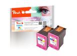 Peach HP 304 XLC 2 Druckköpfe XL 2*col ersetzt HP No. 304XL C*2, N9K07AE*2 für z.B. HP DeskJet 3720, HP DeskJet 3730, HP DeskJet Ink Advantage 3700 MFP (wiederaufbereitet)