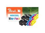 Peach HP 903 XL 10 Druckerpatronen XL (2*bk, bk, c/m/y) ersetzt HP No. 903XL, T6M15AE*4, T6M03AE*2, T6M07AE*2, T6M11AE*2 für z.B. HP OfficeJet Pro 6970 (wiederaufbereitet)