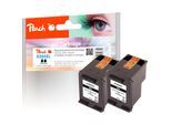 Peach HP 304 XLBK 2 Druckköpfe XL 2*bk ersetzt HP No. 304XL BK*2, N9K08AE*2 für z.B. HP DeskJet 3720, HP DeskJet 3730, HP DeskJet 3732, HP DeskJet 3733 (wiederaufbereitet)