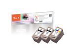 Peach C40 BK 3 Druckköpfe (2*bk, col) ersetzt Canon PG-40BK*2, CL-41C, 0615B036 für z.B. Canon Pixma IP 1200, Canon Pixma IP 1300, Canon Pixma MP 140 (wiederaufbereitet)