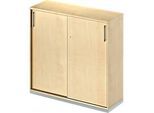 Schäfer Shop Genius Schiebetürenschrank TETRIS WOOD, 3 OH, B 1200 mm, inkl. Stahlsockel, Ahorn-Dekor