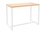 Paperflow Stehtisch Easy Desk, aus Metall, mit Bodenausgleichsschrauben, H 1100 mm, desinfektionsmittelbeständig, buche/weiss