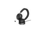 Jabra Evolve2 75 Link380a UC Stereo Stand Black