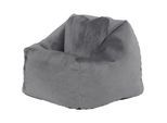 Pouf Fauteuil pour Enfants en Velours Aurora, Poufs pour Enfants, Gris Anthracite - Gris Anthracite - Icon