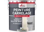 Arcane Industries - Peinture Carrelage cuisine & salle de bain - Résine bi-composante : arcapoxy carrelage - 1 kg (jusqu'à 10 m² en 2 couches) Gris