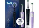 Oral-B Elektrische Zahnbürste Vitality Pro, Aufsteckbürsten: 2 St., 3 Putzmodi, Doppelpack, lila|schwarz