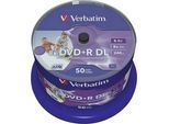 Verbatim 43703 DVD+R DL Rohling 8.5 GB 50 St. Spindel Bedruckbar