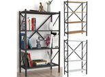 VCM Holz Metall Aufbewahrung Stand Regal Bücherregal Deko Bücher Standregal Insasi 4