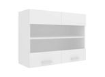 VCM Küchenschrank hängend Maße ca. H. 60 x B. 80 x T. 31 cm Hängeschrank mit zwei Fächern Küchenschrank mit Glas Küchenmöbel – Esilo