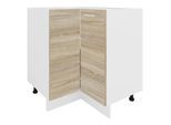 VCM Eckschrank Höhenverstellbare Füße Maße H. 82 x B. 76 x T. 76 cm Küche Unterschrank Kücheneckschrank - Esilo