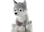 Heunec® Kuscheltier Husky XL, sitzend, grau|weiß