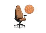 noblechairs ICON Series Real Leather - Cognac / Black Gaming Stuhl - Braun / Schwarz - Leder - Bis zu 150 kg