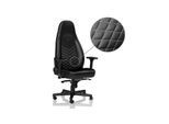 noblechairs ICON Series - Black / White Gaming Stuhl - Schwarz / Weiß - PU-Leder - Bis zu 150 kg