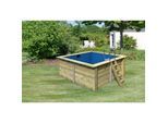 Karibu Rechteckiger kdi Massivholz Pool 308,7 x 276,5 cm Leitern und Zubehör inklusive
