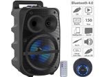 auvisio Partylautsprecher PMA-950.k Mobile PA-Partyanlage Bluetooth MP3 USB SD Karaoke UKW 150 Watt