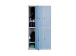 Schließfach Preston T829, Schließfachschrank Wertfachschrank Spind, Metall 6 Fächer ~ blau