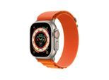 Apple Watch Ultra GPS + Cellular 49mm Titanium Case with Orange Alpine Loop - Large
