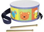 Clifton Spielzeug-Musikinstrument Kindertrommel mit Motiv, mit Kinderlieder CD, bunt