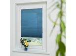 Liedeco Plissee »Jeansblue«, Lichtschutz, ohne Bohren, verspannt