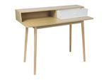 Thinia Home - Bureau Vintage 110x50x90cm Naturel/Blanc