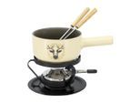 KADASTAR Fondue "Deer 16cm", schwarz (natur, schwarz), Ø:16cm, Fondues, Fondue