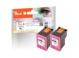 Peach HP 301 XLc 2 Druckköpfe XL 2*col ersetzt HP No. 301XL c*2, D8J46AE für z.B. HP DeskJet 1000, HP DeskJet 1010, HP DeskJet 1050, HP DeskJet 1050 a (wiederaufbereitet)