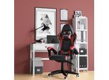 Gaming Stuhl Ergonomisch - Gaming Stühle BIGZZIA Gamer Stühle mit Lendenkissen + Kopfstütze - Gaming Chair Höhenverstellbar Bürostuhl Computerstuhl