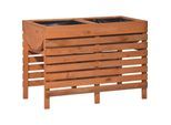 Dobar 58150e Doppelhochbeet inkl. Pflanzfolie, 100 x 50 x 71 cm