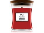 Woodwick Crimson Berries geurkaars met een houten lont 275 gr
